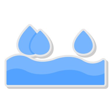 Su ikon vektörünü düşürür. su damlaları simgesi