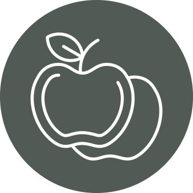 elma ikonu vektör illüstrasyonu