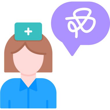 Avatar kadın doktor simgesi