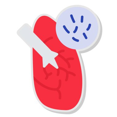 Virüs ve covid 19 virüsü, vektör çizimi