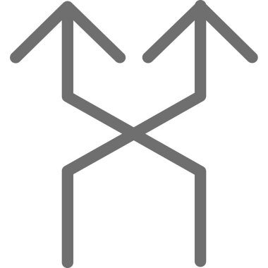 ok yön ikonu ana hat biçiminde