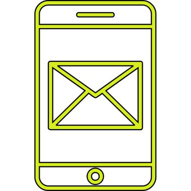 Bir smartphone simge vektör çizim