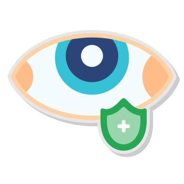 Göz koruma vektörü simgesi