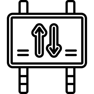 ok yönü simgesi ana hat biçiminde