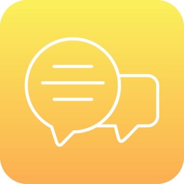 Sohbet simgesinin vektör illüstrasyonu