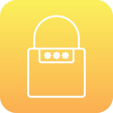 Moda biçimi izole edilmiş arkaplan parola simgesi