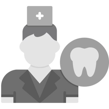 doktor simgesi, vektör illüstrasyonu