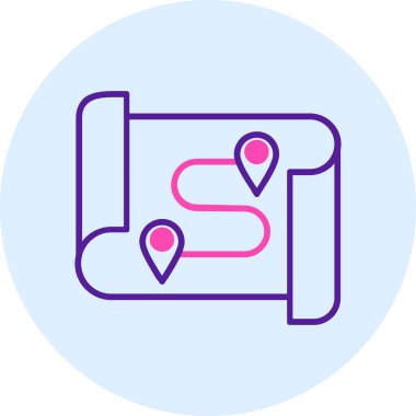 harita konum vektörü simgesi modern basit vektör illüstrasyonu