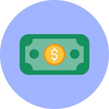 Dolar. Web simgesi basit illüstrasyon