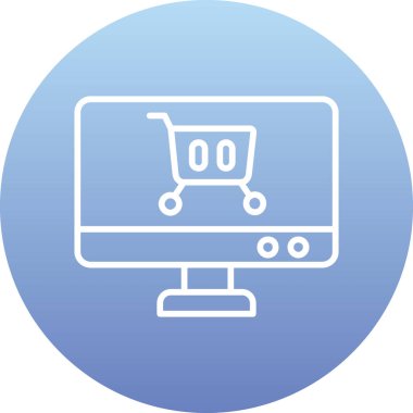 Modern bilgisayar simgesinin vektör illüstrasyonu