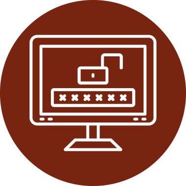 Bilgisayar. Web simgesi basit illüstrasyon