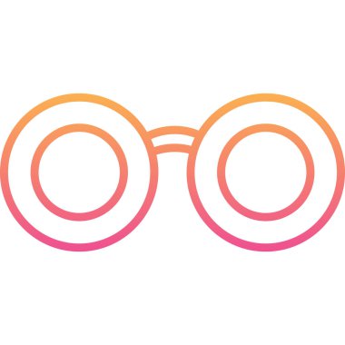 Gözlük düz simgesi