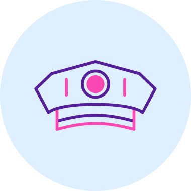 Yüzbaşı. Web simgesi basit illüstrasyon