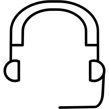 Kulaklık. Web simgesi basit illüstrasyon