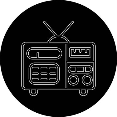 Radyo simgesinin vektör illüstrasyonu