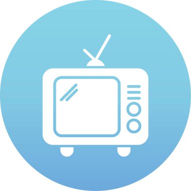 Moda tarzında izole edilmiş televizyon simgesi
