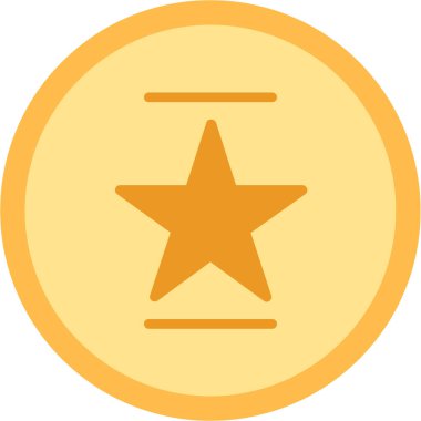 altın yıldız simgesi düz izole vektör