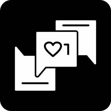 Kalp ikonu vektör illüstrasyonu