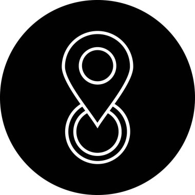 Moda biçimi izole edilmiş arkaplanda harita işaretleyici simgesi