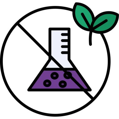 Kimyasal Deney simgesi, vektör illüstrasyonu