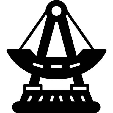 uydu anten simgesi, vektör illüstrasyonu