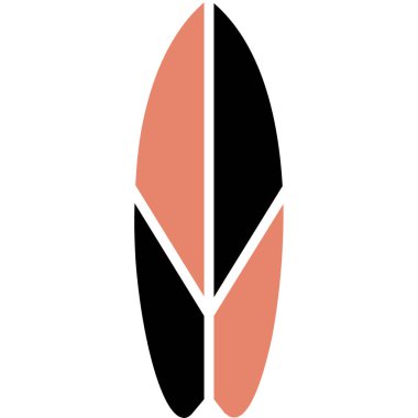 Sörf tahtası simgesi. renk tasarımı. vektör illüstrasyonu