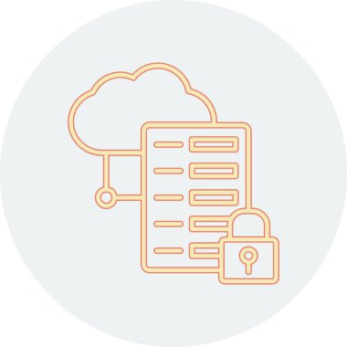 bulut hesaplama simgesi, vektör illüstrasyonu