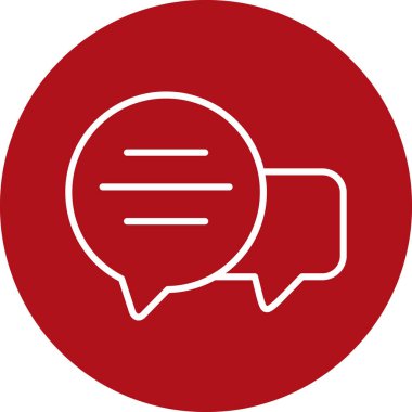 Sohbet simgesinin vektör illüstrasyonu