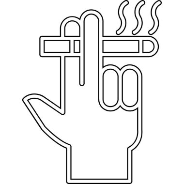 sigara içme ikonu. Web için sigara vektör simgelerinin özet çizimi