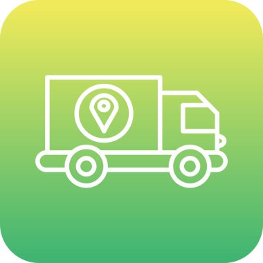 Benzersiz harita dağıtım çizgisi vektör simgesi