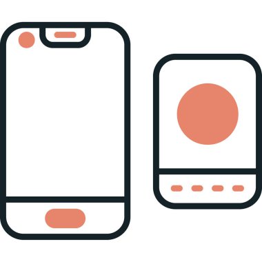 - Telefon. Web simgesi basit illüstrasyon