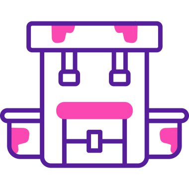 Bir kutu simgesinin vektör illüstrasyonu