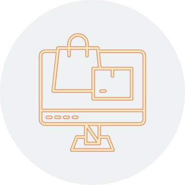 Dizüstü bilgisayar simgesi vektör çizimi