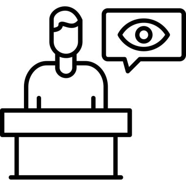 işletme yöneticisi simgesi, vektör illüstrasyonu