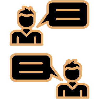 Bir konuşma sohbetinin vektör illüstrasyonu