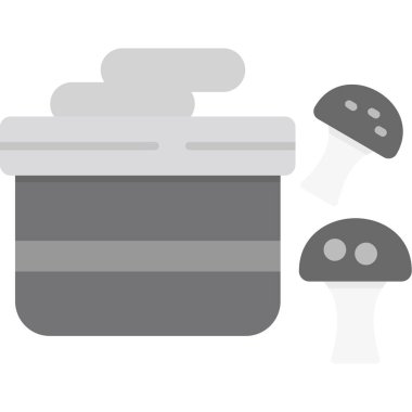 mantarlar düz vektör simgesi