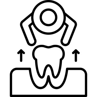 Diş simgesi, vektör illüstrasyonu