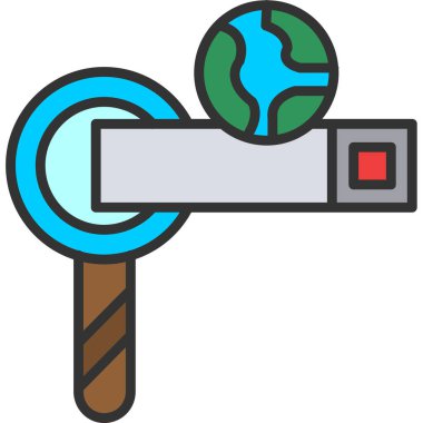 Harita. Web simgesi basit illüstrasyon