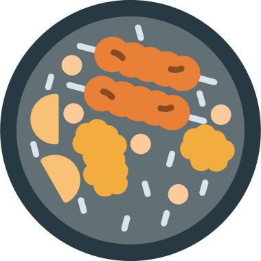 Tavuk. Web simgesi basit illüstrasyon