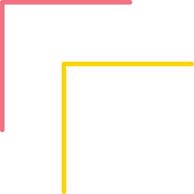 Renk çizgileri olan metin çerçevesi.