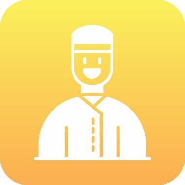 Camii olan Müslüman bir adam.