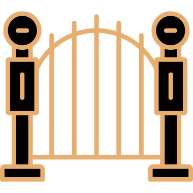 Bir çit simgesinin vektör illüstrasyonu