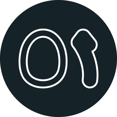 Siyah ve beyaz köpek simgesinin vektör çizimi