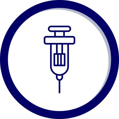 Şırınga. Web simgesi vektör illüstrasyonu