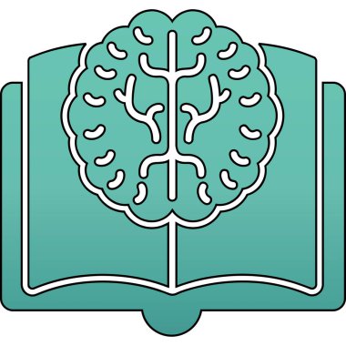 beyin ikonu vektör illüstrasyonu