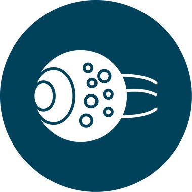 Mavi ve beyaz daire simgesinin vektör illüstrasyonu