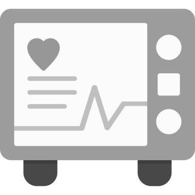 kardiyogram kalp vektörü simgesi