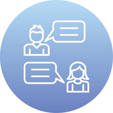 Sohbet simgesi vektör illüstrasyonu