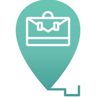 harita göstergesi ile bavul simgesi