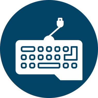 Klavye web simgesi, vektör çizim